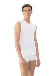 Mey V-neck Dry Cotton Muscle Singlet White