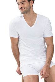 Mey V-neck Dry Cotton T-shirt White 2-Pack