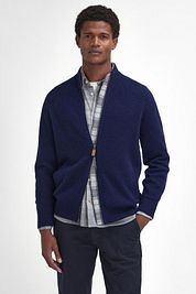 Barbour Talder Zip Cardigan Wool Dark Blue