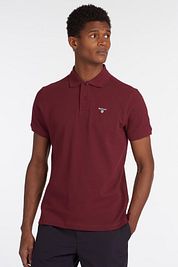 Barbour Tartan Pique Polo Shirt Bordeaux