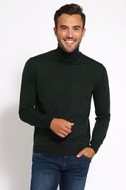 Suitable Merino Turtleneck Dark Green
