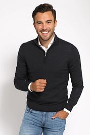 Suitable Merino Half Zip Sweater Navy