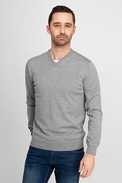 Suitable Pullover V-Neck Wool Grey