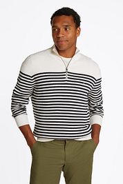 Tommy Hilfiger Racking Half-Zip Structure Stripe White Navy