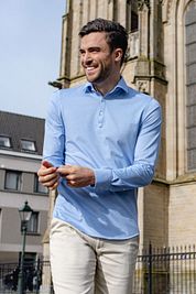 Suitable Camicia Polo Shirt Light Blue