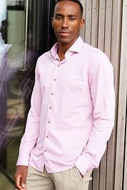 R2 Overhemd Linen Blend Pink