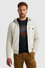 PME Legend Mix Zip Jacket Ecru