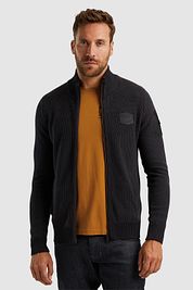 PME Legend Cardigan Knitted Structure Black