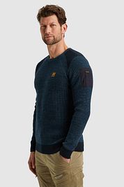 PME Legend Sweater Rib Melange Navy