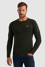 PME Legend Sweater Rib Melange Dark Green