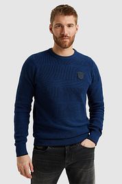 PME Legend Sweater Badge Cobalt Blue