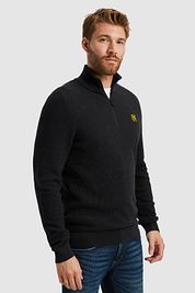 PME Legend Half Zip Sweater Mouliné Black