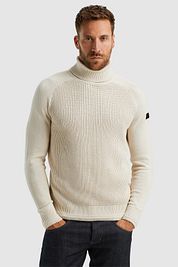 PME Legend Knitted Rollneck Pullover Ecru