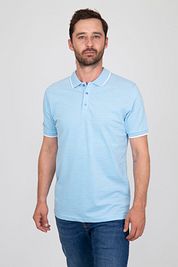 Suitable Oxford Polo Light Blue