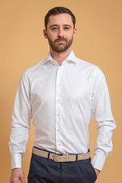 Profuomo Shirt Cutaway Double Cuff White