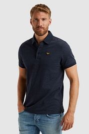 PME Legend Polo Shirt Jacquard Jersey Navy