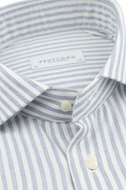 Profuomo Shirt Stripe Cutaway Blue