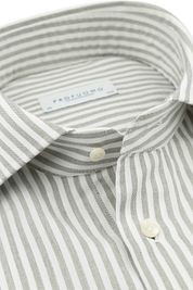 Profuomo Shirt Stripe Cutaway Green
