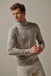 Profuomo Turtleneck Pullover Merino Ecru