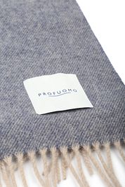 Profuomo Scarf Lambswool Grey Blue Brown