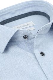Profuomo Shirt Linen Blend Light Blue