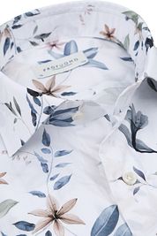 Profuomo Shirt Floral Print White