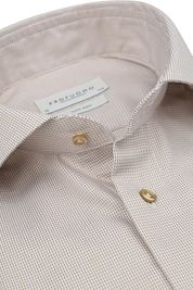Profuomo Dobby Shirt Print Beige