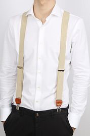 Profuomo Suspenders Beige