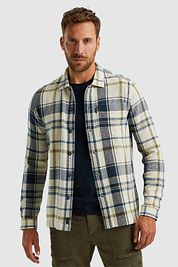PME Legend Overshirt Checks Ecru