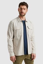 PME Legend Overshirt 2 Tone Slub Ecru