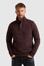 PME Legend Half Button Zip Sweater Bordeaux  