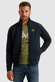 PME Legend Cardigan Jacquard Interlock Navy 