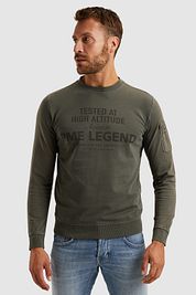 PME Legend Sweater Logo Beluga Green