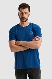 PME Legend Single Jersey T Shirt Print Blue