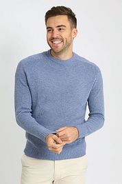 Suitable Lambswool Pullover O-Neck Light Blue