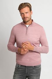 Suitable Merino Half Zip Sweater Pink
