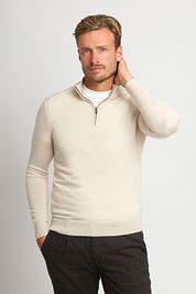 Suitable Merino Half Zip Sweater Ecru