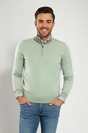 Suitable Merino Half Zip Sweater Green