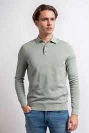 Suitable Compact Cotton Polo Shirt Light Green