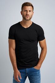 PME Legend Basic T-shirt 2-Pack V-Neck Black