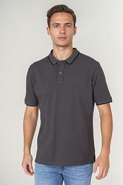 Suitable Respect Polo Shirt Tip Ferry Anthracite