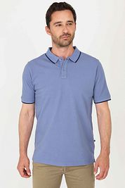 Suitable Respect Polo Shirt Tip Ferry Blue