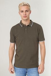 Suitable Respect Polo Shirt Tip Ferry Olive Green