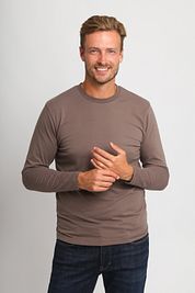 Suitable Respect Longsleeve Heavy T-shirt Taupe