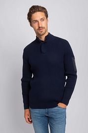 Suitable Mou Half Zip Pullover Navy