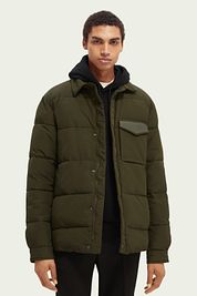Scotch and Soda Water-Repellent Jack Dark Green