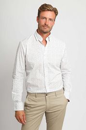 Suitable Shirt Leaf Print White