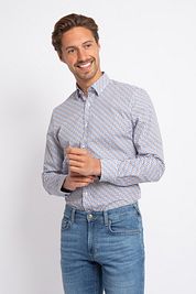 Suitable Shirt Construct Print Blue