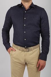 Suitable Shirt Linen Navy
