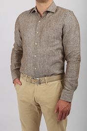 Suitable Shirt Linen Taupe